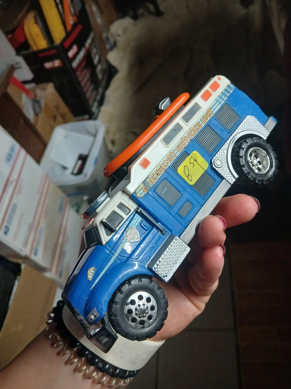 Vintage Hasbro Tonka Emergency Service Unit (ESU) truck  rescue boat attached